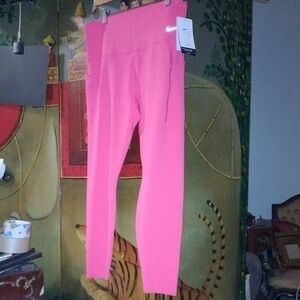 Nike Women's Vibrant Pink Leggings Med Support NWT